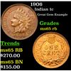 Image 1 : 1906 Indian Cent 1c Grades GEM Unc RB