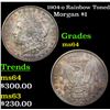 Image 1 : 1904-o Rainbow Toned Morgan Dollar $1 Grades Choice Unc