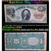 Image 1 : ***Auction Highlight*** **Star Note** 1869 $1 Large Size Legal Tender Note "Rainbow Note" FR-18 Grad