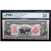 Image 2 : The Famous Ten-Dollar "Bison Note" of 1901 $10 Graded vf25 BY PMG