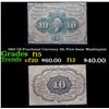 Image 1 : 1862 US Fractional Currency 10c First Issue Washington Grades f+