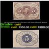 Image 1 : 1862 US Fractional Currency 5c First Issue fr-1230 Thomas Jefferson W/ Monigram Grades Select CU