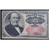 Image 2 : 1874 25c Fractional Currency, 5th Issue, Short Key Fr-1309  Grades vf+