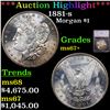 Image 1 : ***Auction Highlight*** 1881-s Morgan Dollar $1 Graded ms67+ By SEGS (fc)
