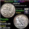 Image 1 : ***Auction Highlight*** 1929-d Walking Liberty Half Dollar 50c Graded Choice+ Unc By USCG (fc)