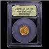 Image 4 : ***Auction Highlight*** 1861 New Rev Gold Liberty Quarter Eagle $2 1/2 Graded Select Unc By USCG (fc