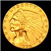 Image 2 : ***Auction Highlight*** 1925-d Gold Indian Quarter Eagle $2 1/2 Graded Select Unc By USCG (fc)