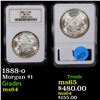 Image 1 : NGC 1888-o Morgan Dollar $1 Graded ms64 By NGC
