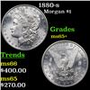 Image 1 : 1880-s Morgan Dollar $1 Grades GEM+ Unc