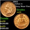 Image 1 : 1862 Indian Cent 1c Grades Choice AU/BU Slider