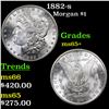 Image 1 : 1882-s Morgan Dollar $1 Grades GEM+ Unc