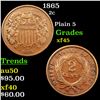 Image 1 : 1865 Two Cent Piece 2c Grades xf+