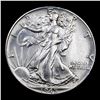 Image 2 : 1945-p Walking Liberty Half Dollar 50c Grades Choice Unc
