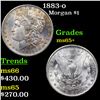 Image 1 : 1883-o Morgan Dollar $1 Grades GEM+ Unc