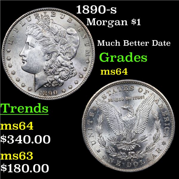 1890-s Morgan Dollar $1 Grades Choice Unc