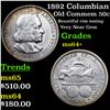 Image 1 : 1892 Columbian Old Commem Half Dollar 50c Grades Choice+ Unc