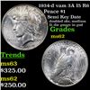 Image 1 : 1934-d vam 3A I5 R6 Peace Dollar $1 Grades Select Unc
