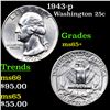 Image 1 : 1943-p Washington Quarter 25c Grades GEM+ Unc