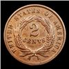 Image 3 : 1864 Two Cent Piece 2c Grades xf