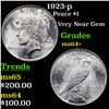 Image 1 : 1923-p Peace Dollar $1 Grades Choice+ Unc