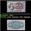 Image 1 : 1870's US Fractional Currency 10¢ Fourth Issue Fr-1261 Grades vf+