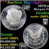 Image 1 : ***Auction Highlight*** 1879-s Morgan Dollar $1 Graded ms66+ DMPL By SEGS (fc)
