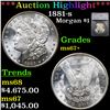 Image 1 : ***Auction Highlight*** 1881-s Morgan Dollar $1 Graded ms67+ By SEGS (fc)
