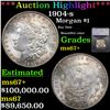 Image 1 : ***Auction Highlight*** 1904-s Morgan Dollar $1 Graded ms67+ By SEGS (fc)