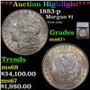 Image 1 : ***Auction Highlight*** 1883-p Morgan Dollar $1 Graded ms67+ By SEGS (fc)