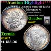 Image 1 : ***Auction Highlight*** 1886-p vam 6B I2 R5 Morgan Dollar $1 Graded ms67 By SEGS (fc)