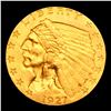Image 2 : ***Auction Highlight*** 1927-p Gold Indian Quarter Eagle $2 1/2 Graded Select Unc By USCG (fc)