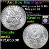 Image 1 : ***Auction Highlight*** 1901-p vam 14 I3 R5 Morgan Dollar $1 Graded Select Unc By USCG (fc)