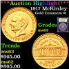 Image 1 : ***Auction Highlight*** 1917 McKinley Gold Commem Dollar 1 Graded Select Unc By USCG (fc)