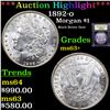 Image 1 : ***Auction Highlight*** 1892-o Morgan Dollar $1 Graded Select+ Unc By USCG (fc)