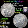 Image 1 : ***Auction Highlight*** 1890-s Morgan Dollar $1 Graded Choice+ Unc By USCG (fc)