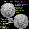 Image 1 : ***Auction Highlight*** 1880-o Top 100 Vam 48 'hangnail eagle' I4 R6 Morgan $1 Grades Select Unc (fc