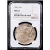 Image 2 : NGC 1923-p Peace Dollar $1 Graded ms64 By NGC