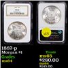 Image 1 : NGC 1887-p Morgan Dollar $1 Graded ms64 By NGC