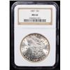 Image 2 : NGC 1887-p Morgan Dollar $1 Graded ms64 By NGC