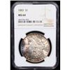 Image 2 : NGC 1883-p Morgan Dollar $1 Graded ms64 By NGC