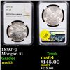 Image 1 : NGC 1897-p Morgan Dollar $1 Graded ms63 By NGC