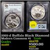 Image 1 : PCGS 2001-d Buffalo Black Diamond Modern Commem Dollar $1 Graded ms69 By PCGS