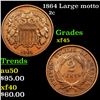 Image 1 : 1864 Large motto Two Cent Piece 2c Grades xf+