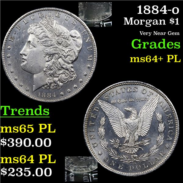 1884-o Morgan Dollar $1 Grades Choice Unc+ PL