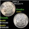 Image 1 : 1921-p Morgan Dollar $1 Grades GEM+ Unc