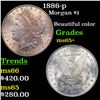 Image 1 : 1886-p Morgan Dollar $1 Grades GEM+ Unc