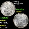 Image 1 : 1896-p Morgan Dollar $1 Grades GEM+ Unc