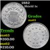Image 1 : 1882 Shield Nickel 5c Grades Select Unc