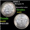 Image 1 : 1898-o Morgan Dollar $1 Grades GEM+ Unc