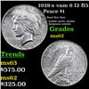 Image 1 : 1928-s vam 6 I2 R5 Peace Dollar $1 Grades Select Unc